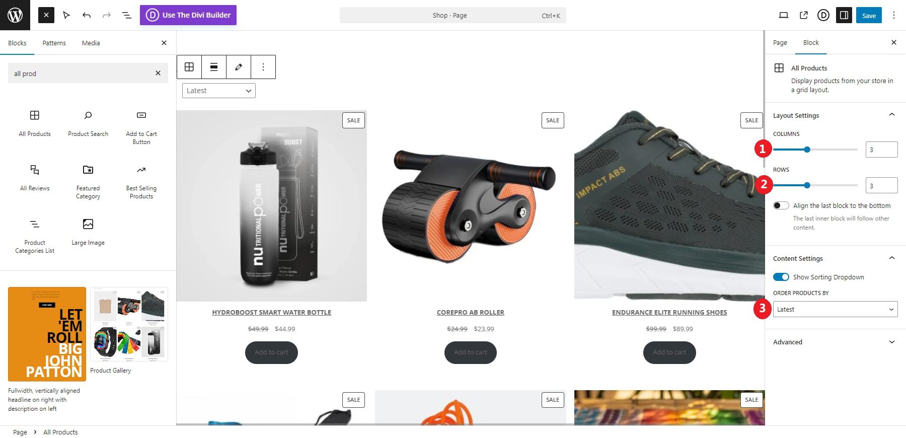 woocommerce all products customize