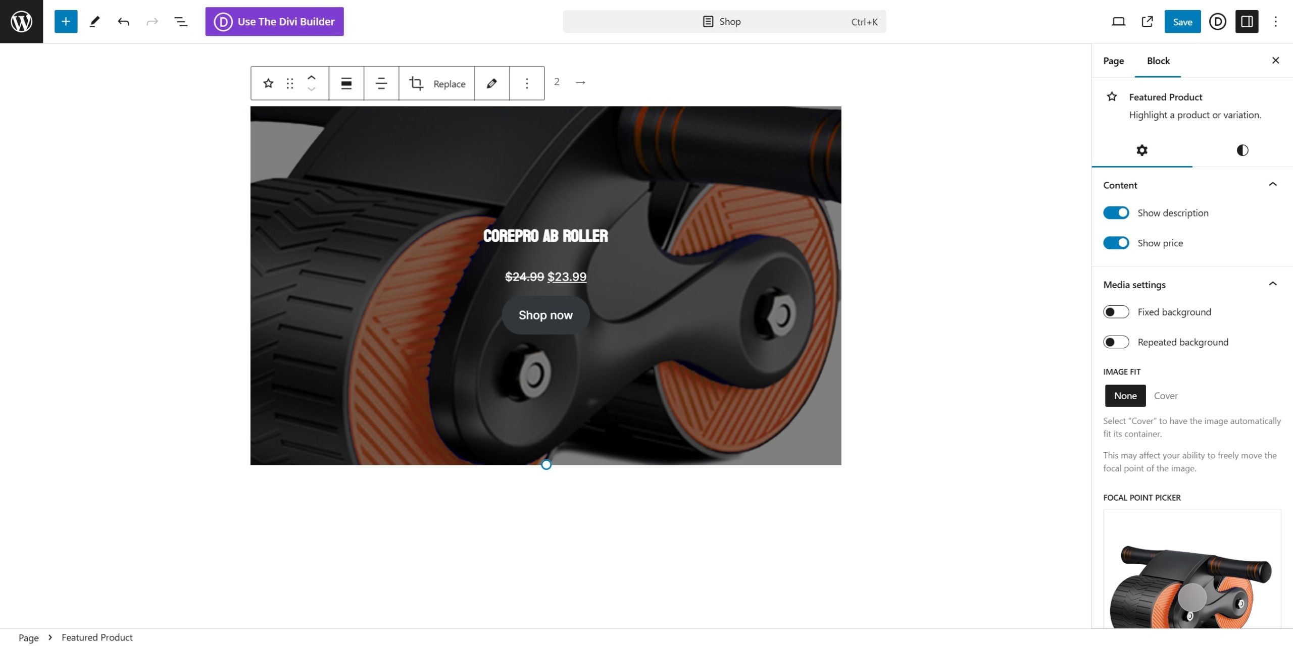 woocommerce featured product