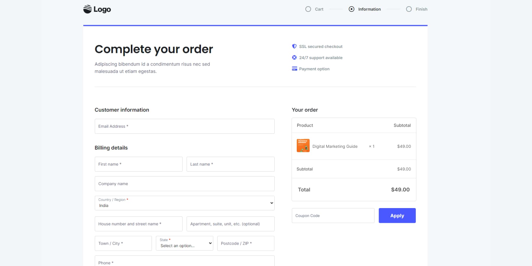 A screenshot of good trust signals design from Cartflows