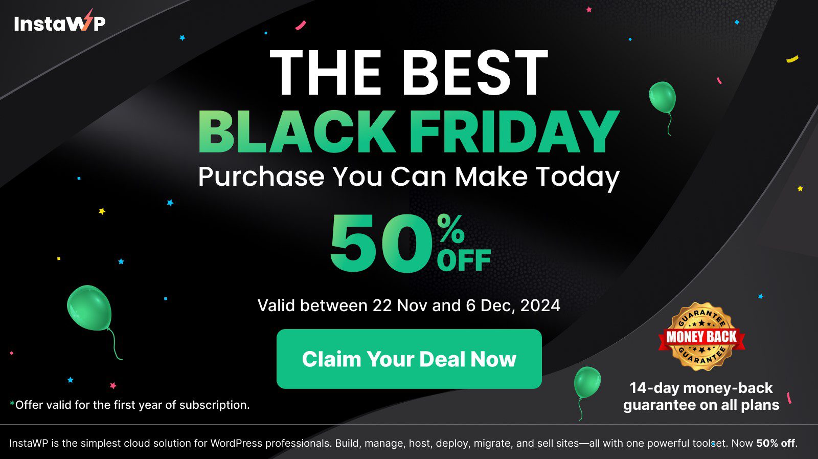 InstaWP Black Friday Deal Promo Image