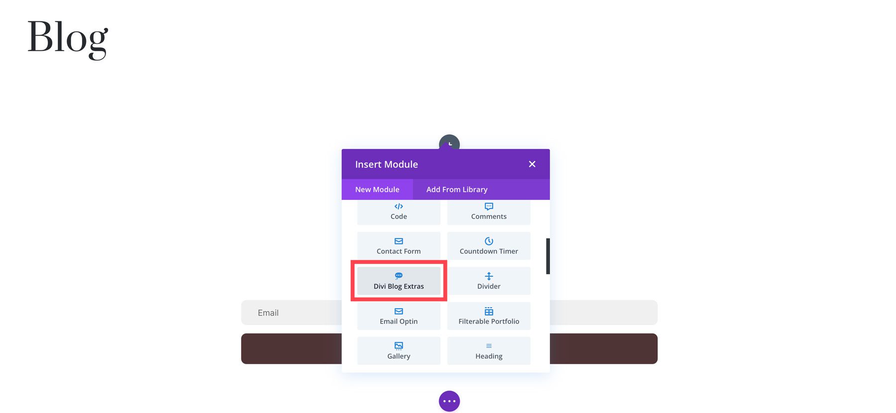 Divi Blog Extras module