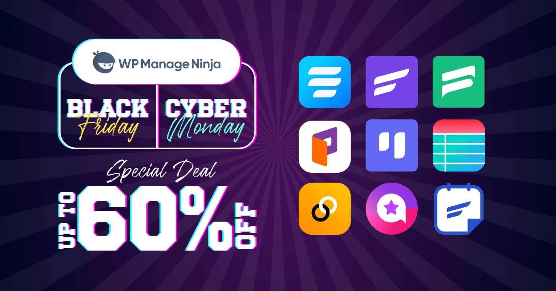 WPManageNinja Black Friday Cyber Monday Deals Promo Image