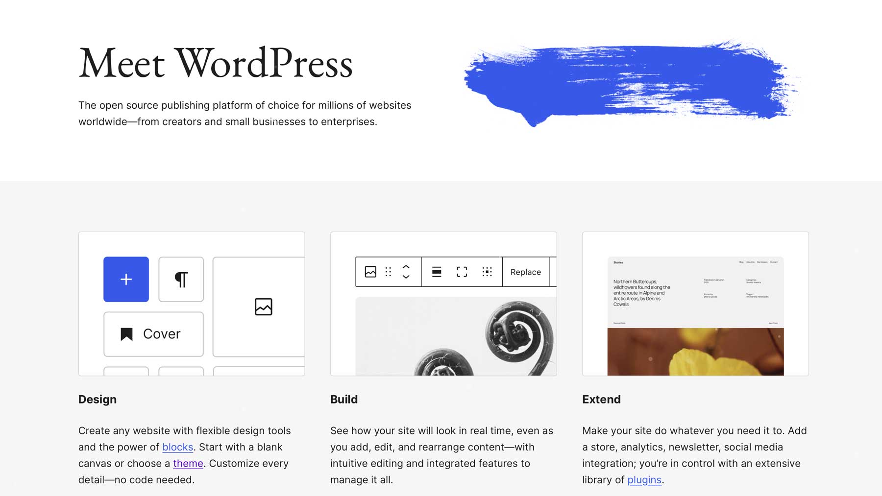 create a blog with WordPress