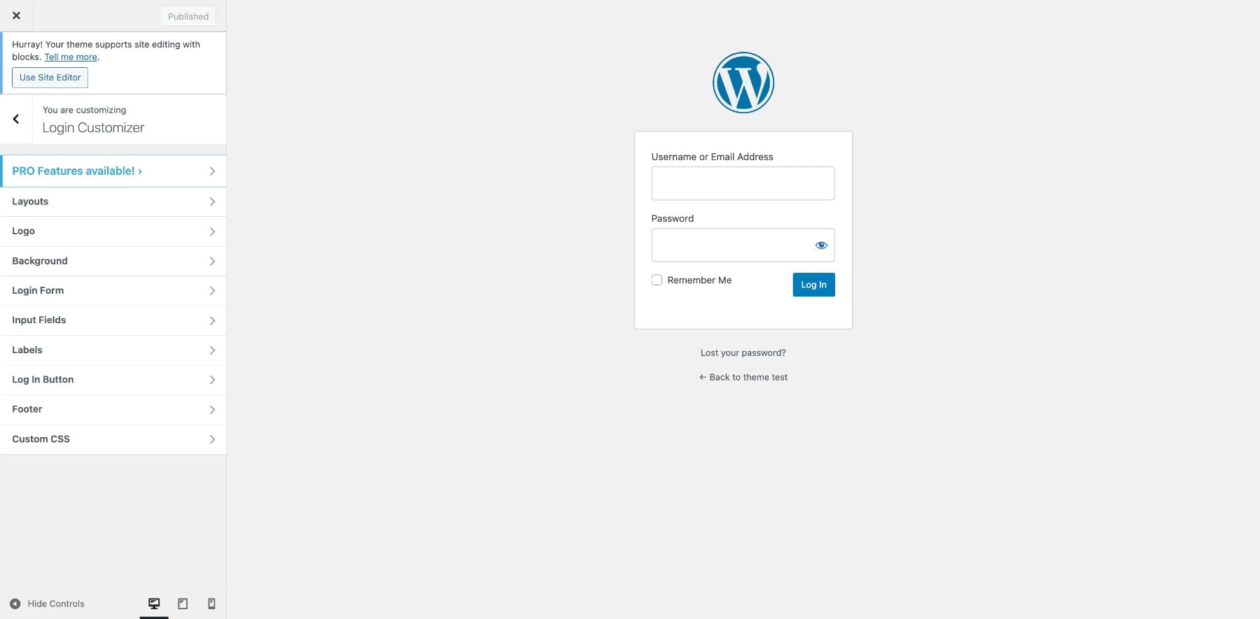 customize WordPress page