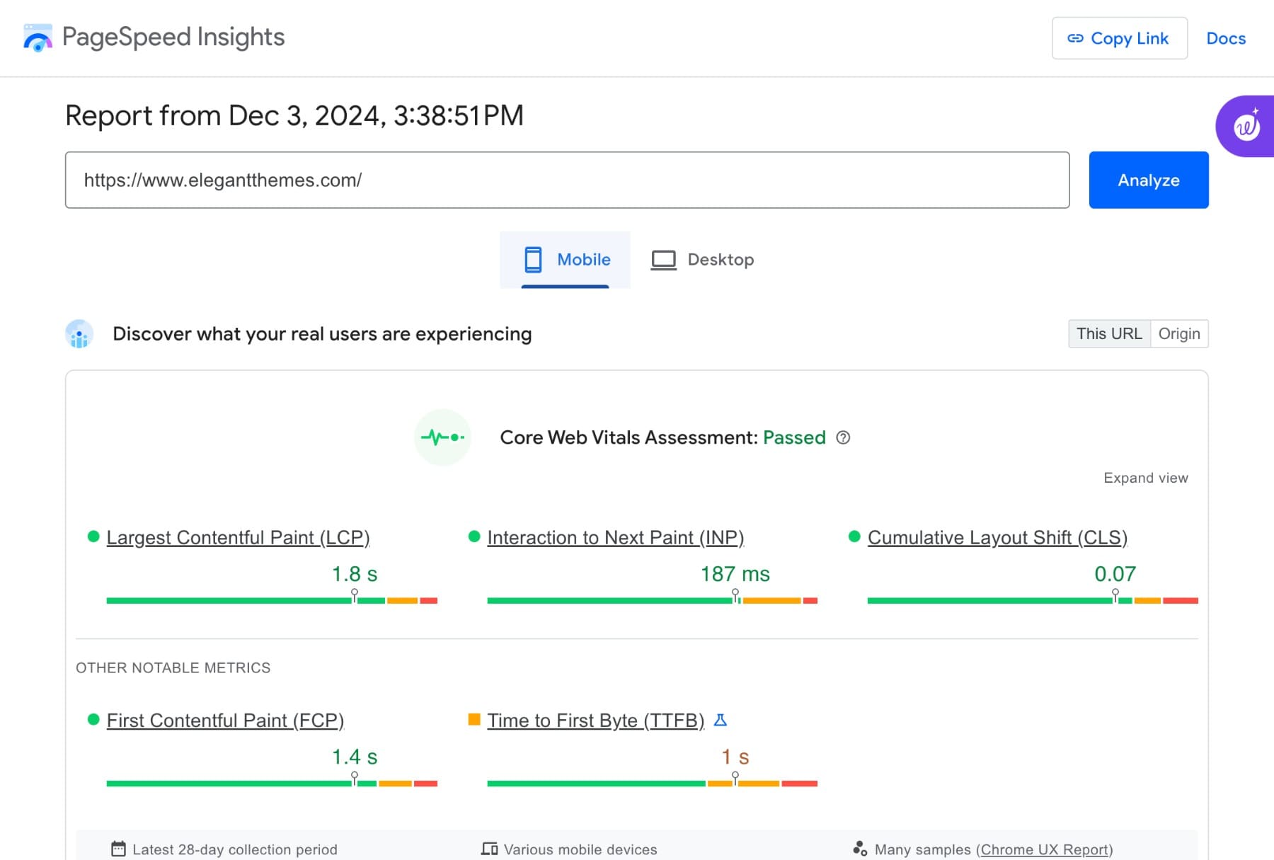 pagespeed insights