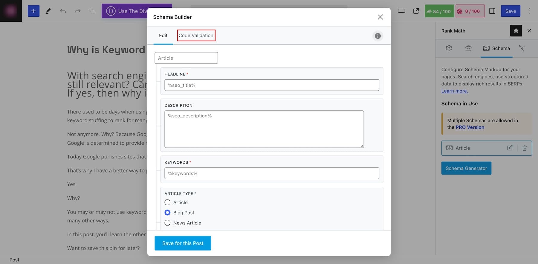 rankmath seo schema markup