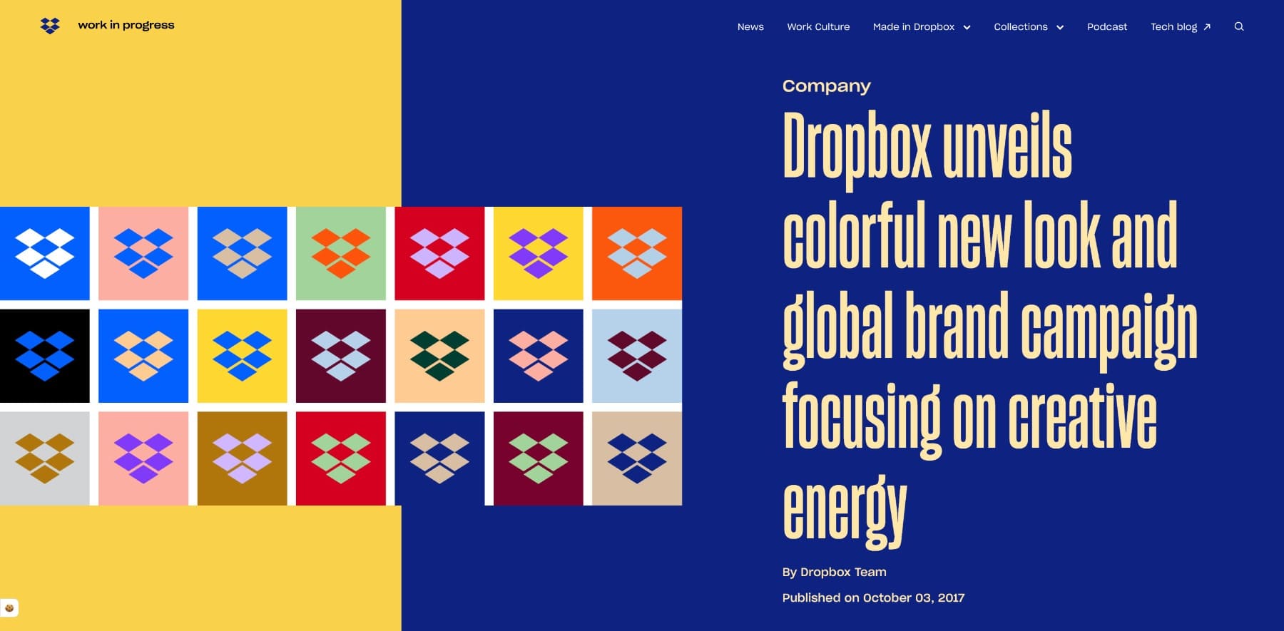 dropbox rebranding example