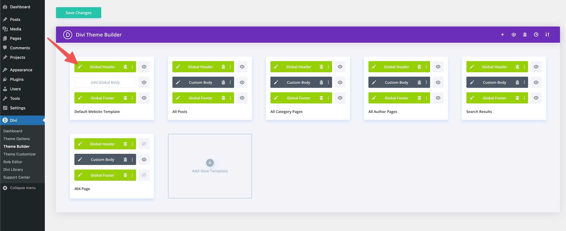 Saas starter site for Divi