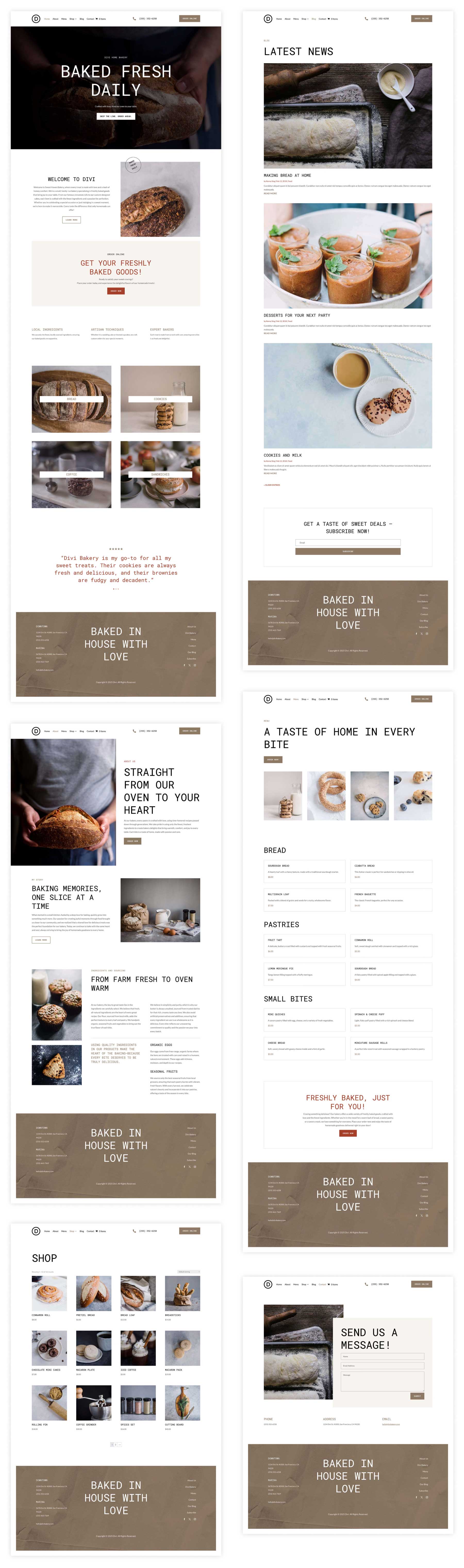 bakery starter site for Divi