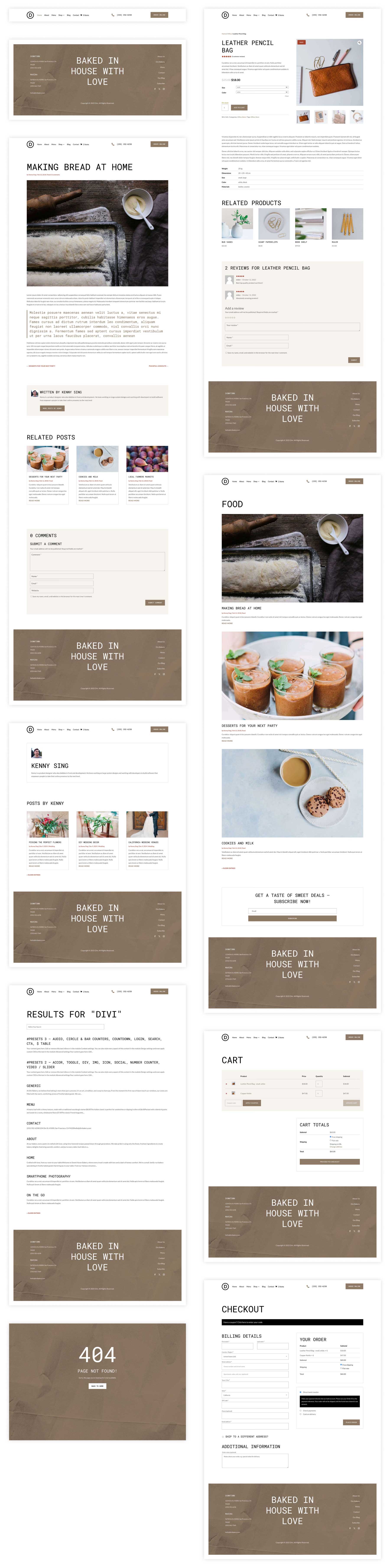 bakery starter site for Divi