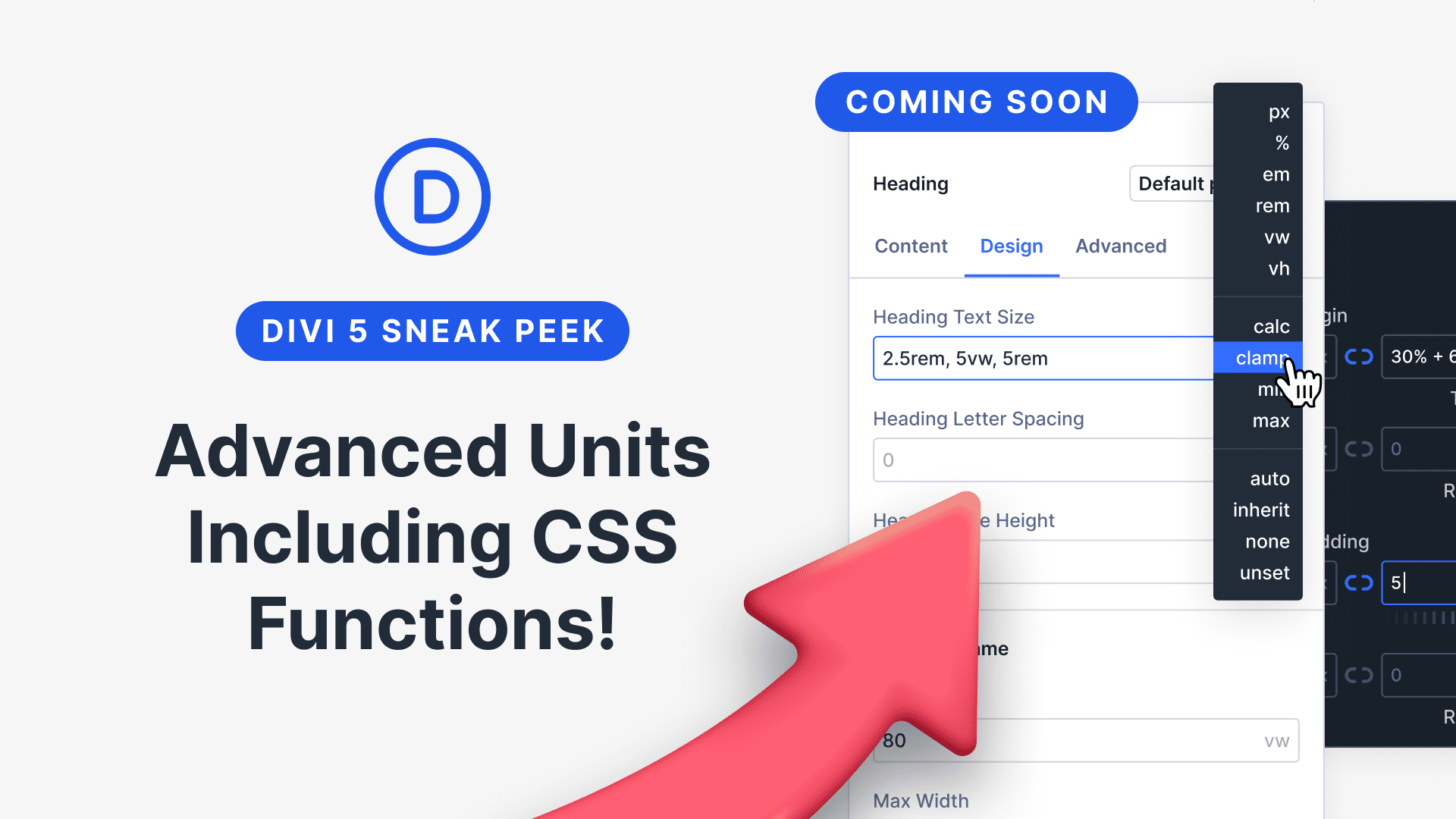 Divi 5 Sneak Peek! Advanced Units Including CSS Functions