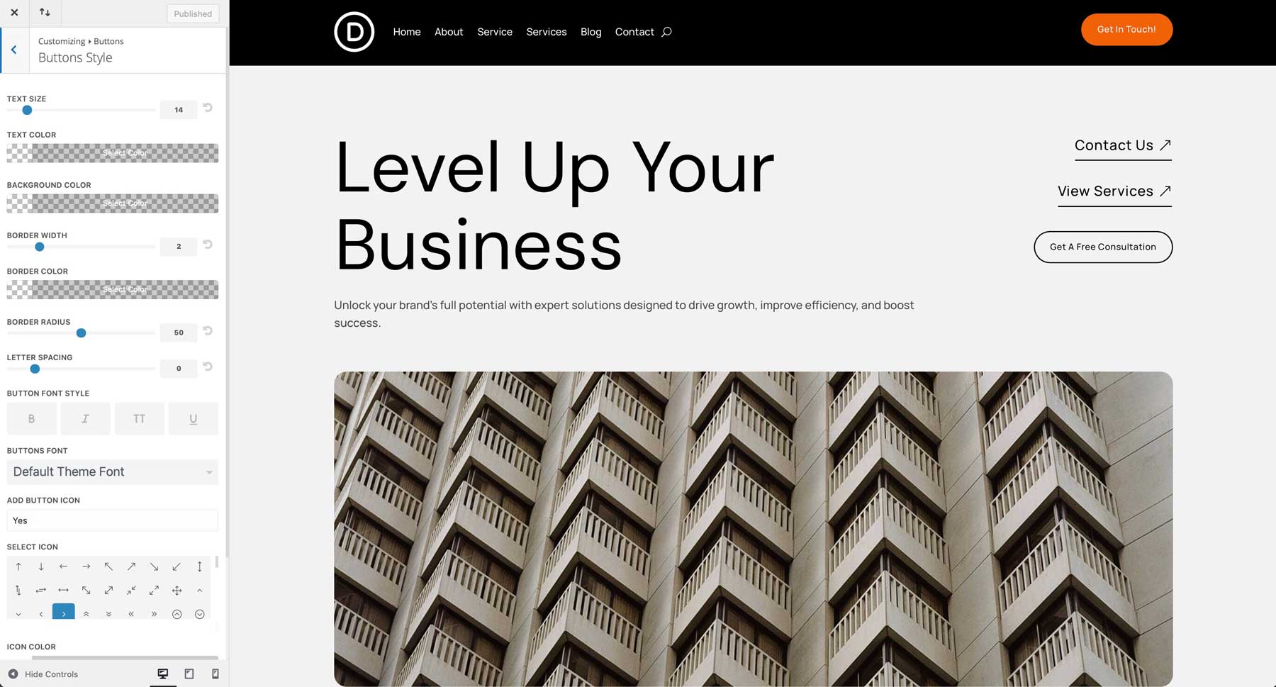 professional starter site for Divi