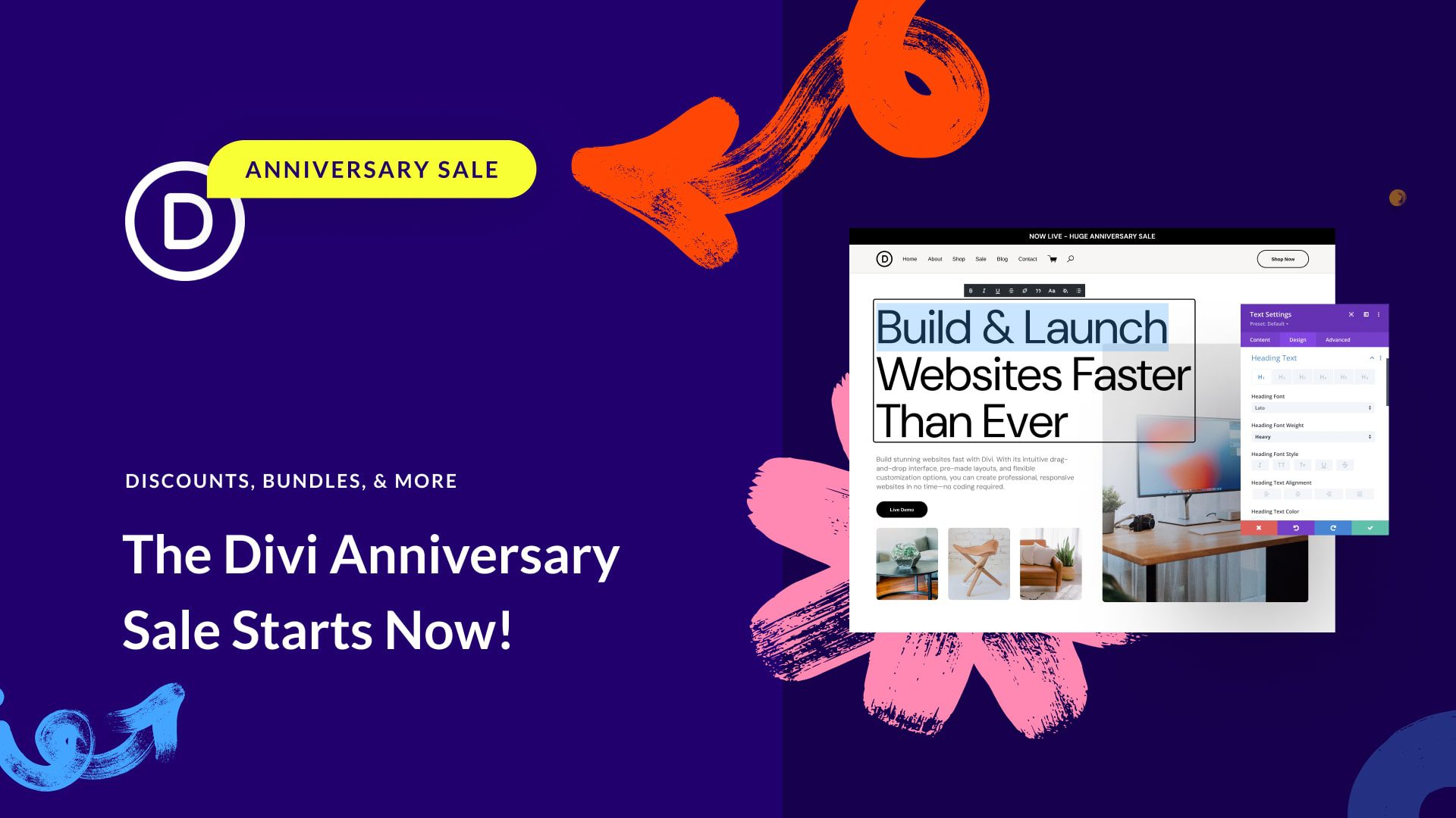 🎉The Divi Anniversary Sale Starts Now!