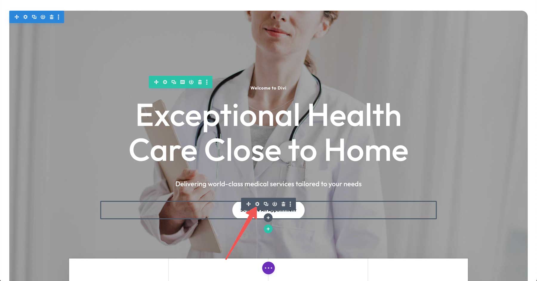 medical starter site for Divi