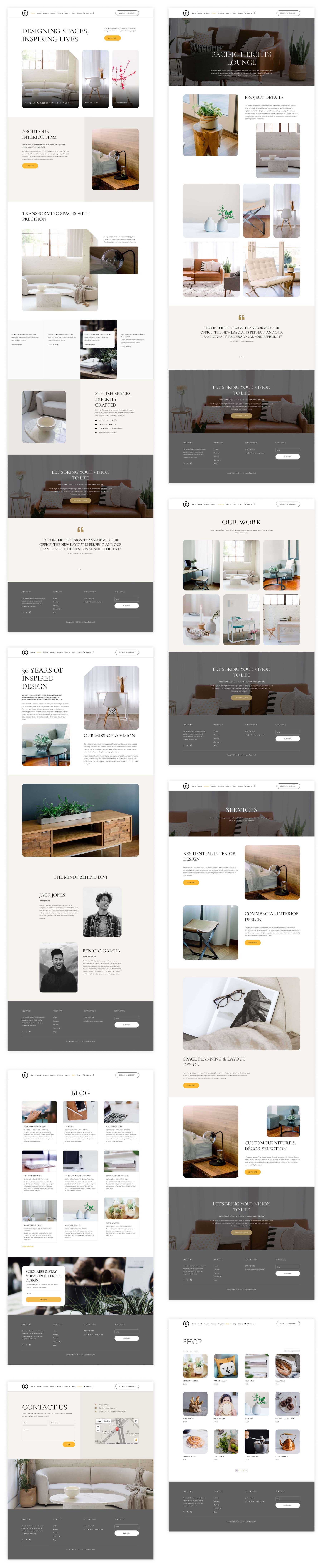 Interior Design starter site for Divi