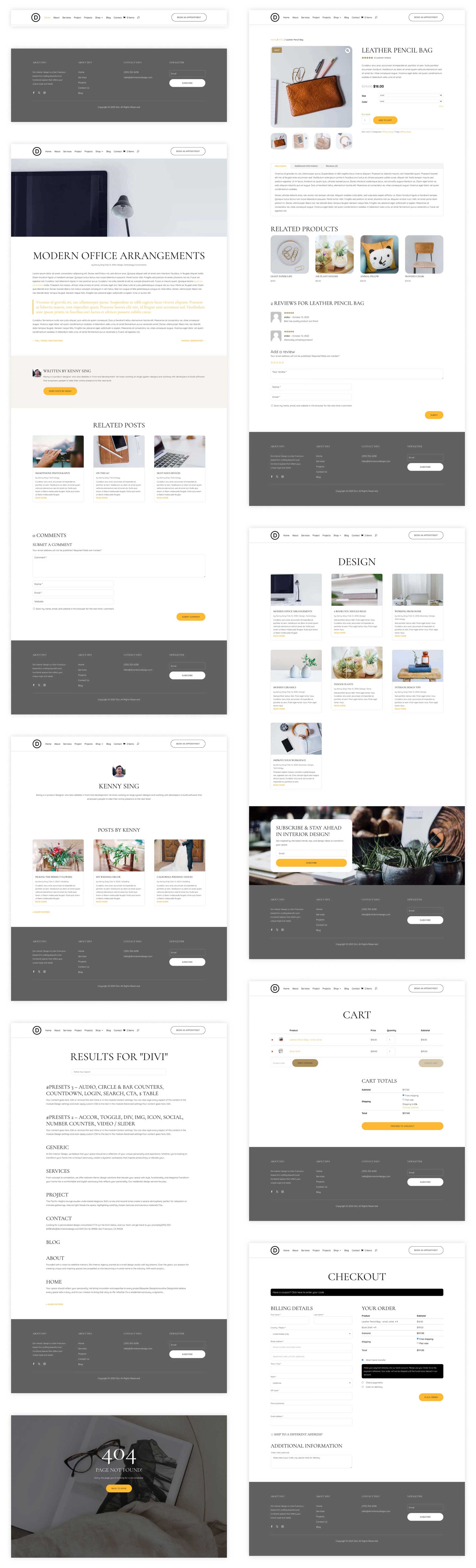 Interior Design starter site for Divi