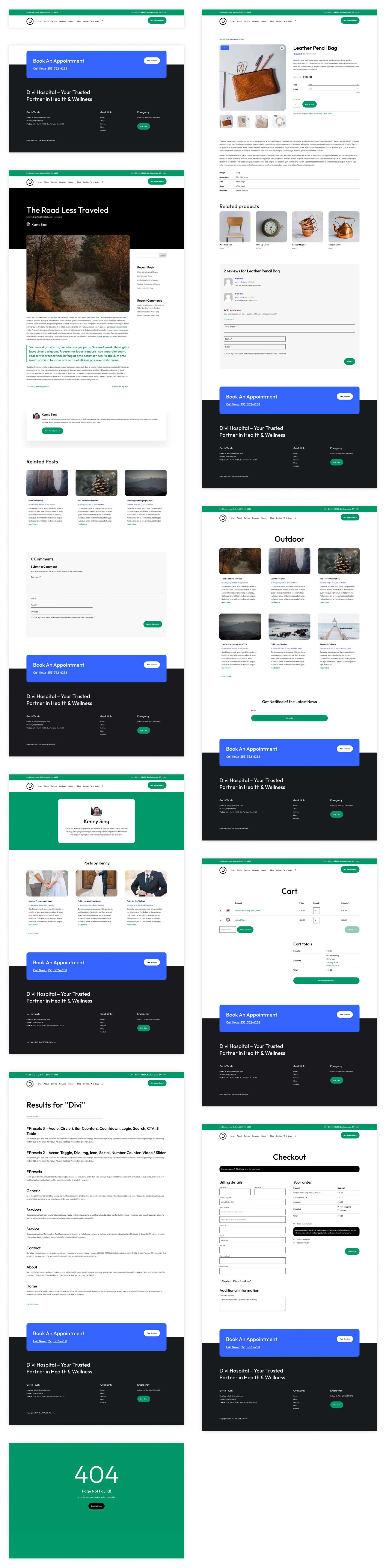 medical starter site for Divi