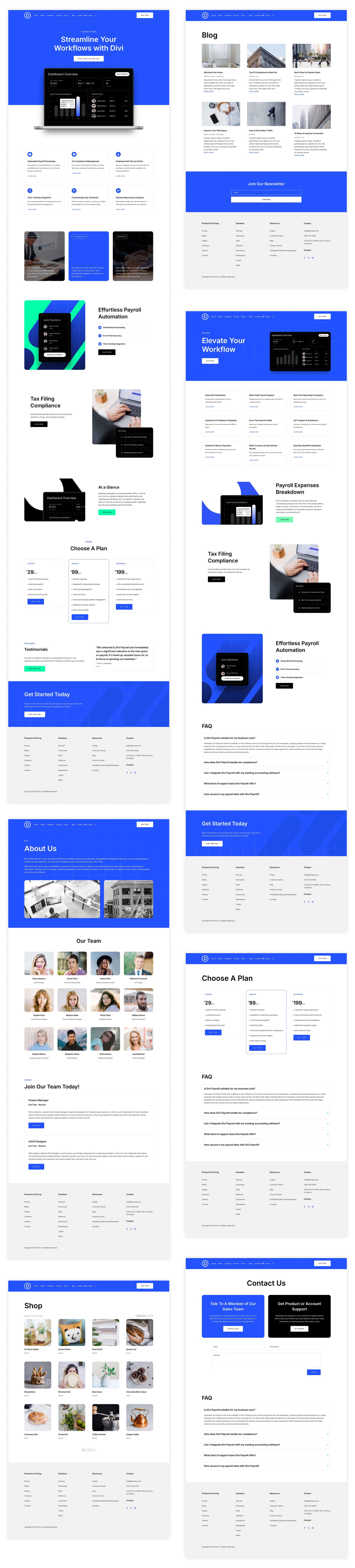 saas starter site for Divi