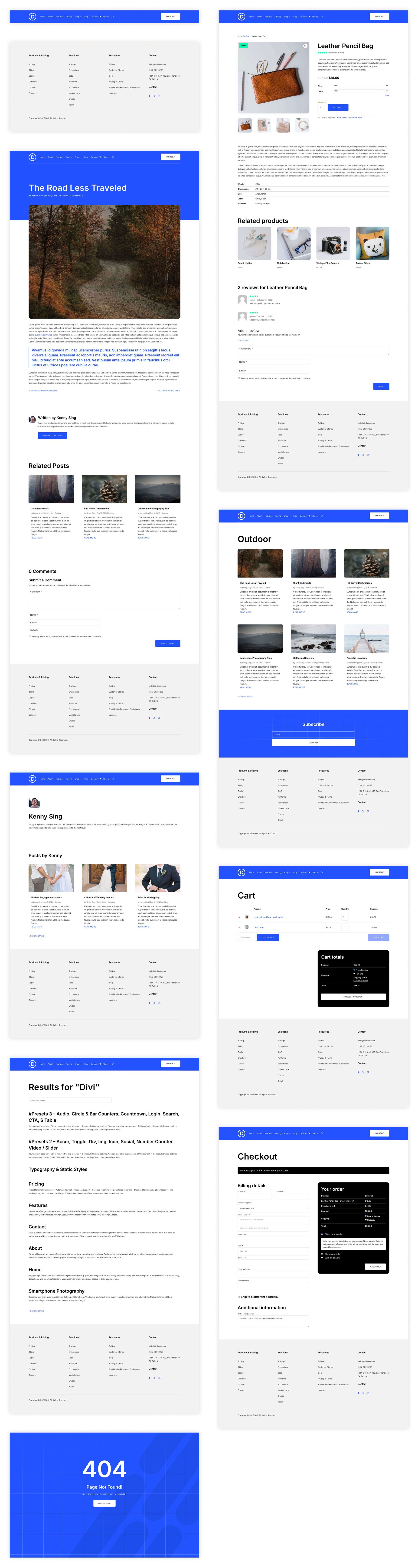 saas starter site for Divi