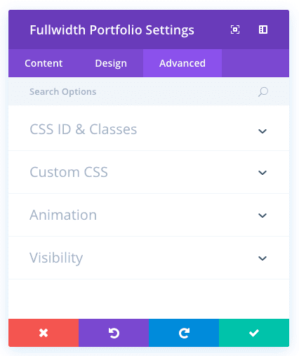 fullwidth portfolio module