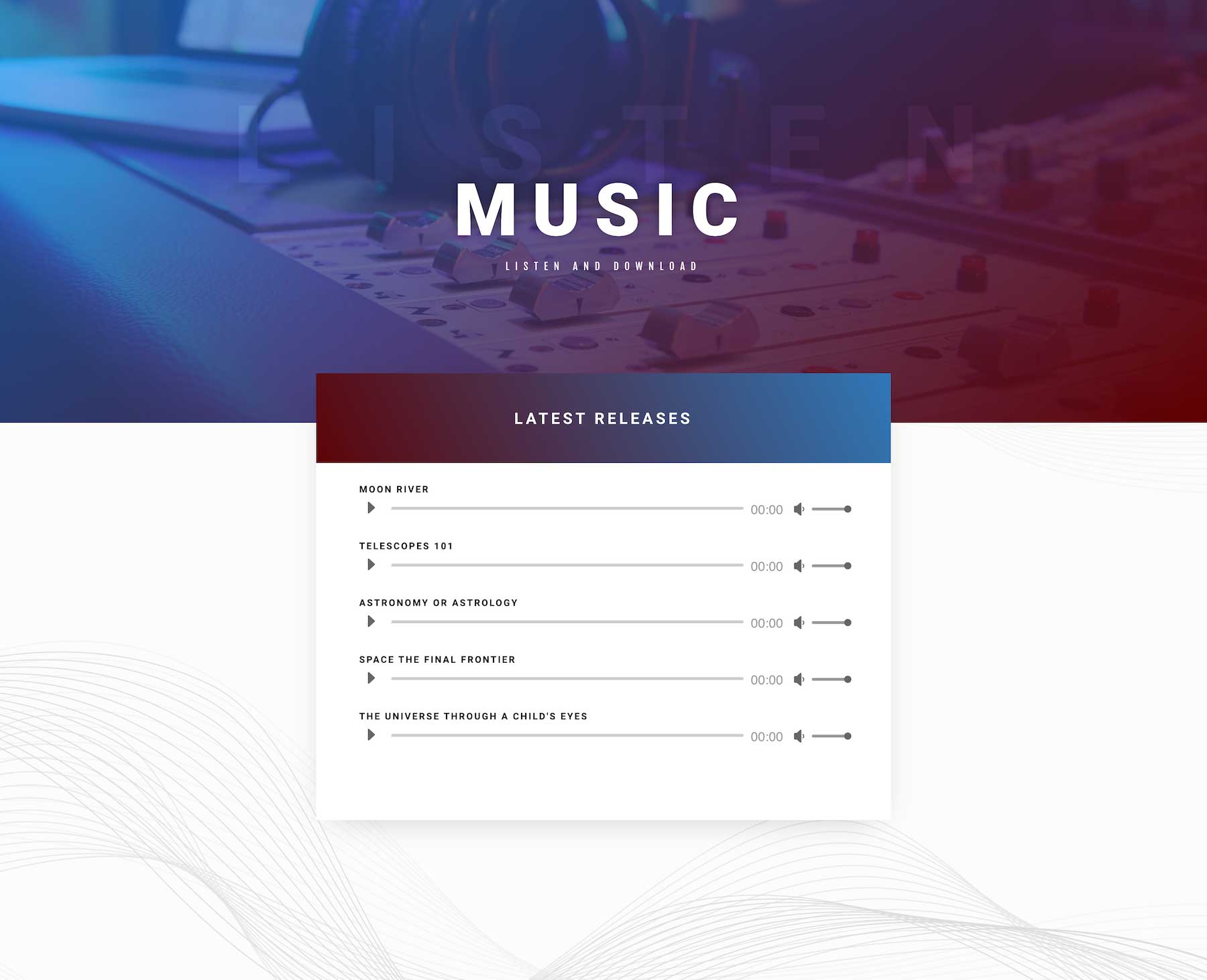 Music Player Ex Download - A lightweight music player using the