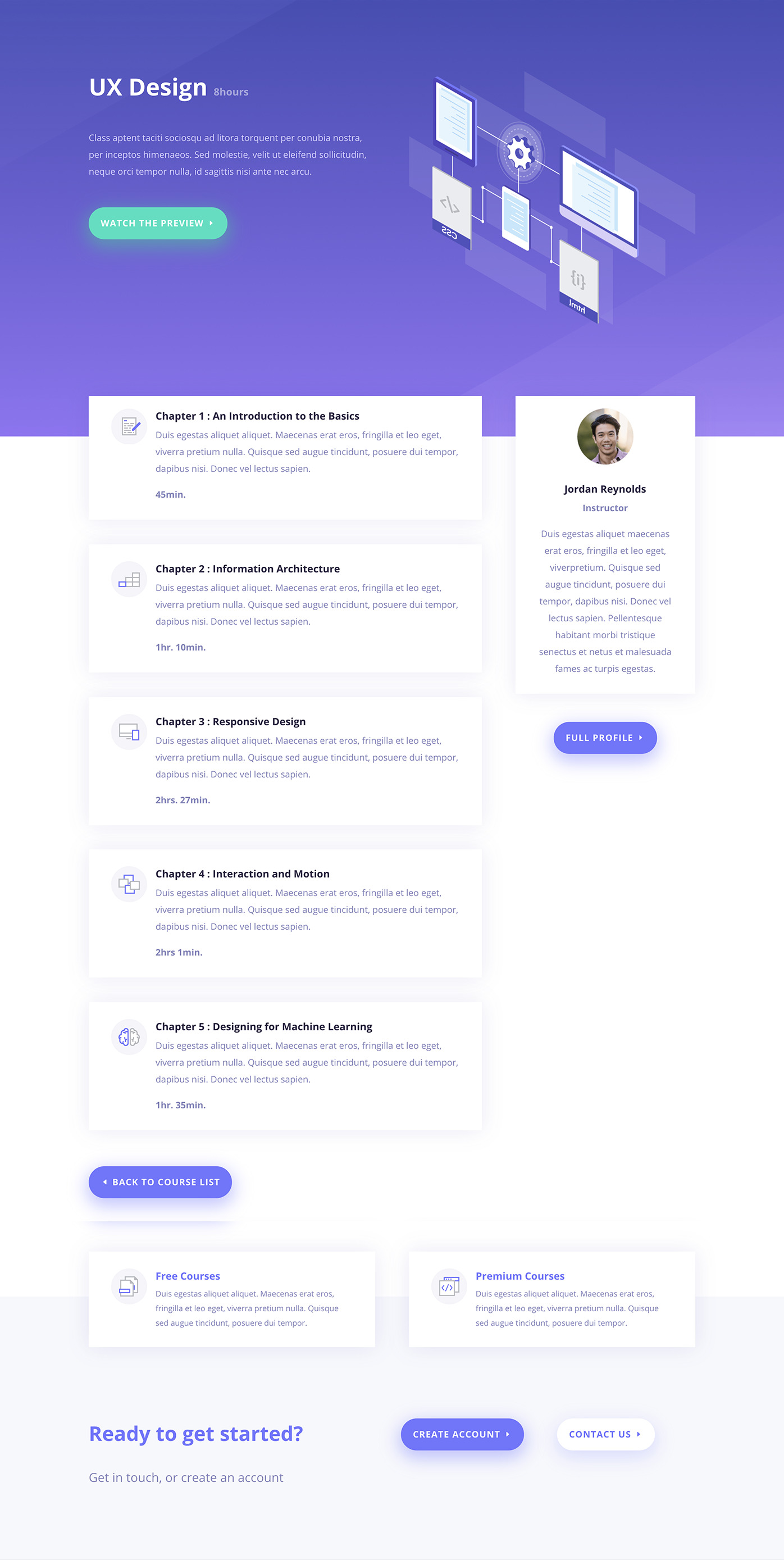 LMS Course Page Divi Layout by Elegant Themes