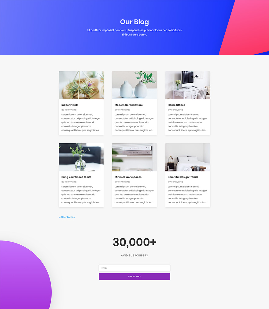 SEO Agency Blog Page Divi Layout by Elegant Themes