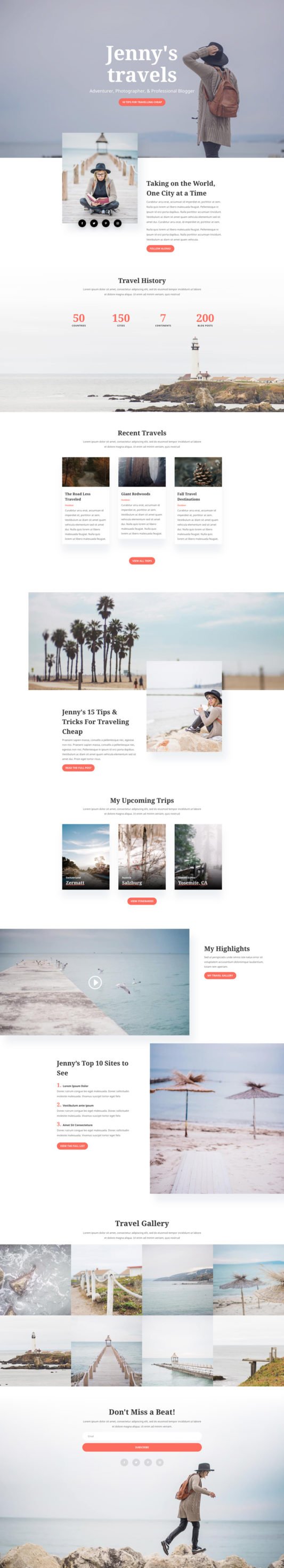 Online Yoga Home Page Divi Layout by Elegant Themes