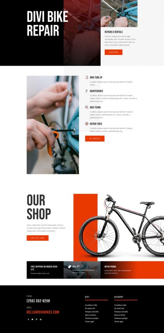 In home bike discount repair