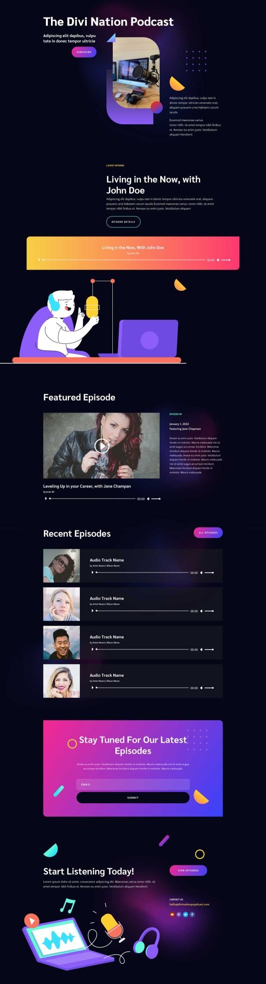 Divi Podcast Layout Pack