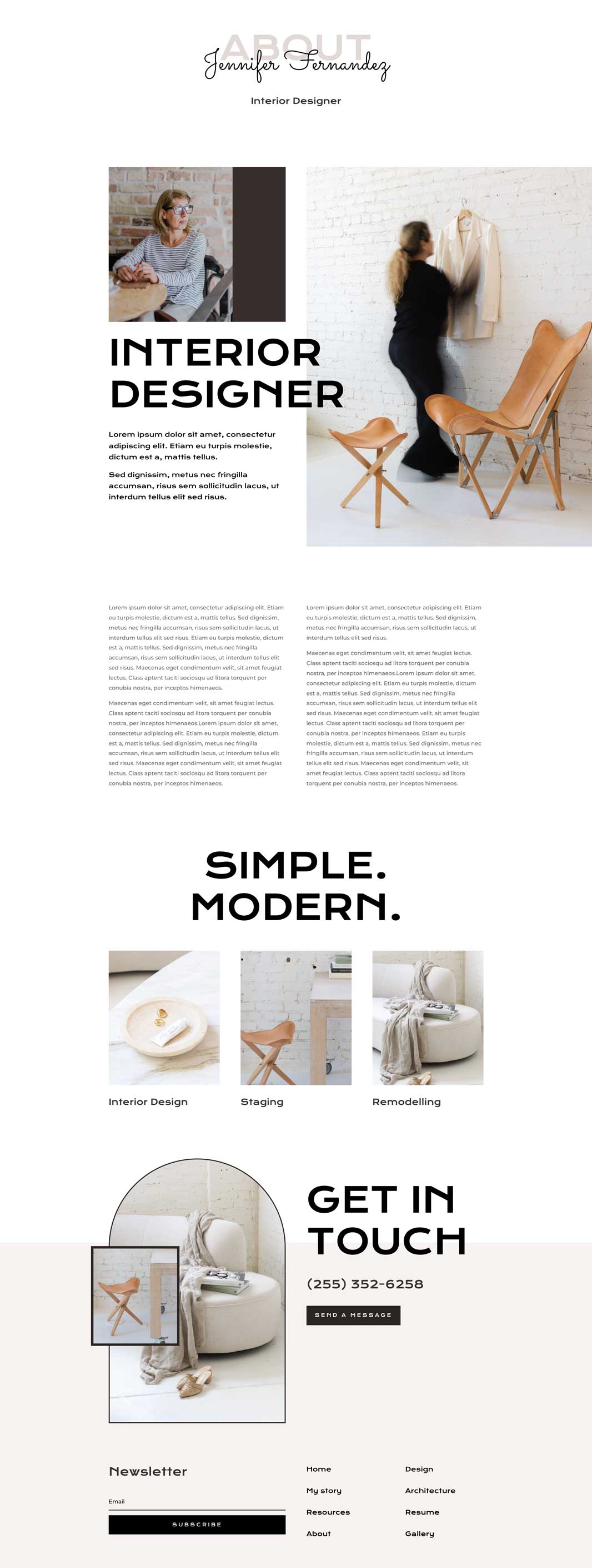 Interior Designer About Page Divi Layout By Elegant Themes